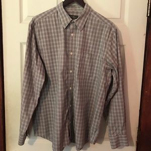 Eddie Bauer Plaid LS Button Down Shirt Mens Large